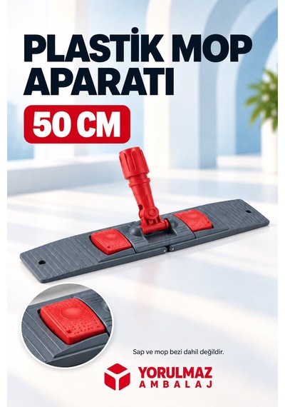 50 Cm Plastik Mop Aparatı Nemli Mop Tutucu Dayanıklı Paspas Aparatı