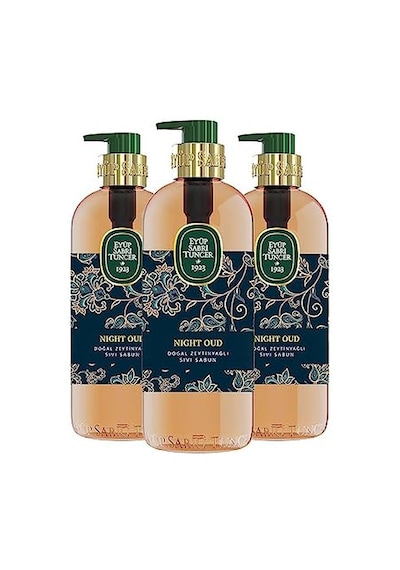 Paket 500 Ml Night Oud Kiraz Çiçeği Zeytinyağlı Beyaz Sabun Çeşme Limonu Ve Rosie 285 ML