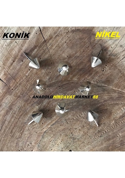 Konik Sivri Kabara Raptiye Koltuk Çivisi Nikel 11 MM 50 Adet