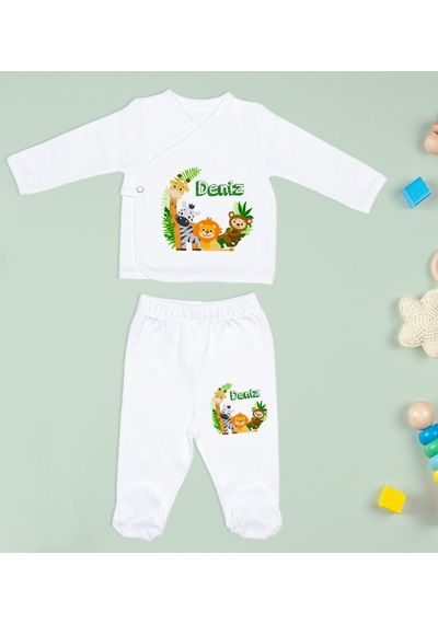 Bk Kids Kişiye Özel Hastane Çıkışı, Bebek Kıyafeti, Yeni Doğan Bebek Hediyesi, 6 Parça Beyaz Bebek Elbise Giyim Seti-27