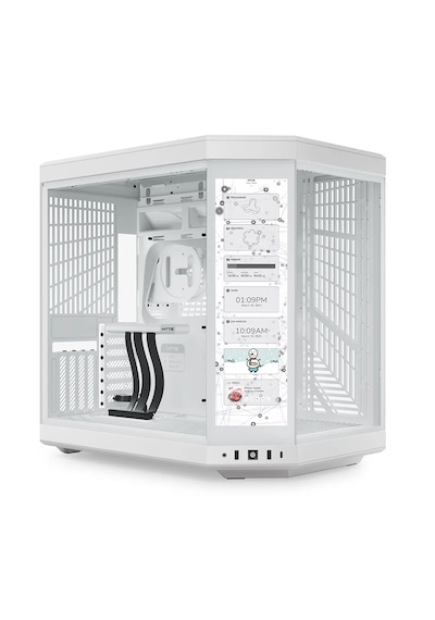 Hyte Y70 Touch Snow White Temperli Cam Usb 3.2 E-atx Dual Chamber Bilgisayar Kasası