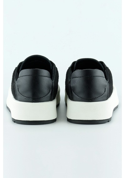 Erkan Saçmacı Siyah Yüksek Taban Spor Fileli Harf Detaylı İncili Bağcıklı Platform Sneaker Siyah Erkan Saçmacı Siyah Yüksek Taban Spor Fileli Harf Detaylı İncili Bağcıklı Platform Sneaker Siyah