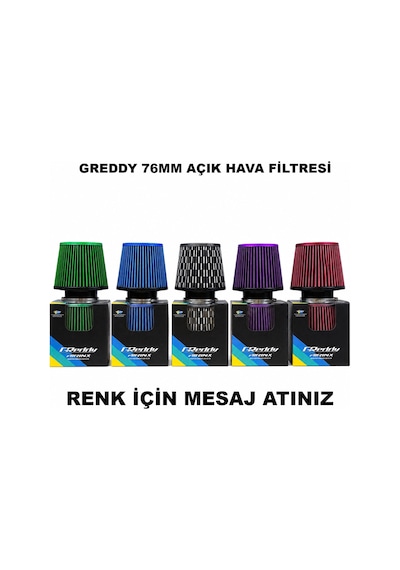 Greddy 76mm Açık Hava Filtresi-renk İçin Mesaj Atınız