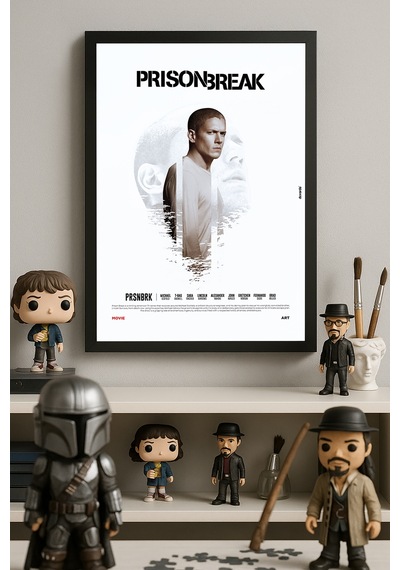 Prison Break Siyah Ahşap Çerçeveli Poster, Dizi Duvar Tablosu