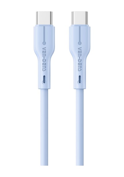 Ven-dens Vd-dc23cc 60 W Pd Type-c To Type-c Hızlı Şarj Ve Veri Kablosu, 1 Metre, Esnek Tpe, Mavi