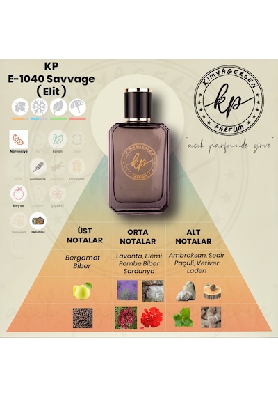 Kimyagerden E-1040Açık Parfüm Çeşitleri 50 ML