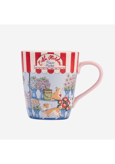 London Flower Mavi Stoneware Kupa 375 Ml