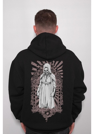 Metall Skull Woman Rahibe Sweatshirt Unisex Kapüşonlu Hoodie 001