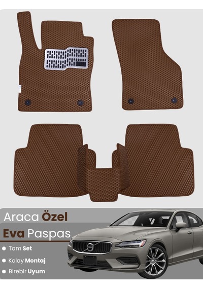 Volvo S60 2019-2025 Uyumlu Eva Paspas Tam Set Oto Paspas,araca Özel,tam Koruma,kolay Montaj 792