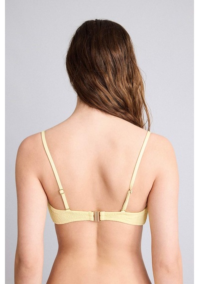 Defacto Regular Fıt Krinkıl Kumaş Bikini Üstü G9296ax26smyl118 Sarı-yl118