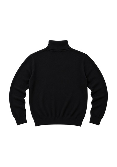 Battalmoda Erkek Büyük Beden Siyah Tam Balıkçı Triko Kazak 3xl-4xl-5xl-6xl