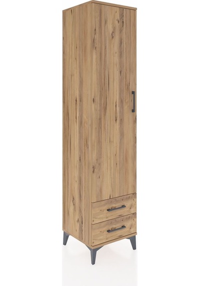 Hyperion Dolap 5 Raflı 2 Çekmeceli Tek Kapaklı 44x44x195 Çam-çam Çam
