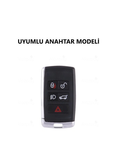 Land Rover Range Rover Evoque Discovery Sport Jaguar Gümüş Kenar Tpu Anahtar Kılıfı Siyah