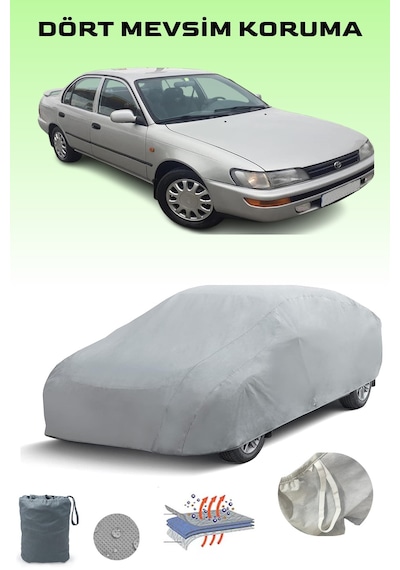 Gri Toyota Corolla Efsane Kasa Araba Brandası, Oto Örtüsü Gri