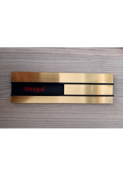 Satine Gold Özel Seri Meşgul & Müsait Levhası