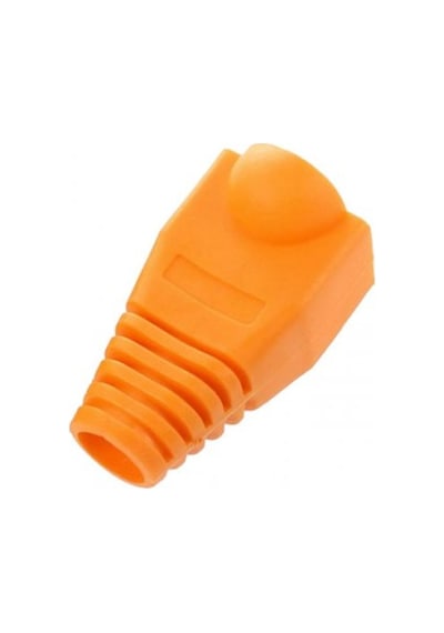 Cat5,cat6 Uyumlu Rj45 Pvc Plastik Cover Koruyucu Kılıf 100 Adet Turuncu