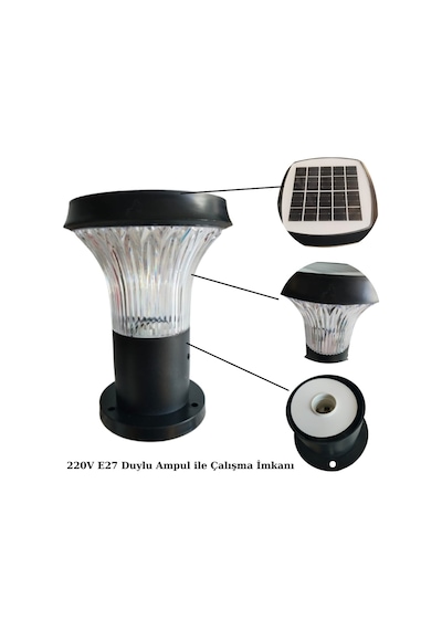Forlife 100watt Güneş Enerjili Solar Set/baba Üstü Bahçe Armatürü Fl-3340