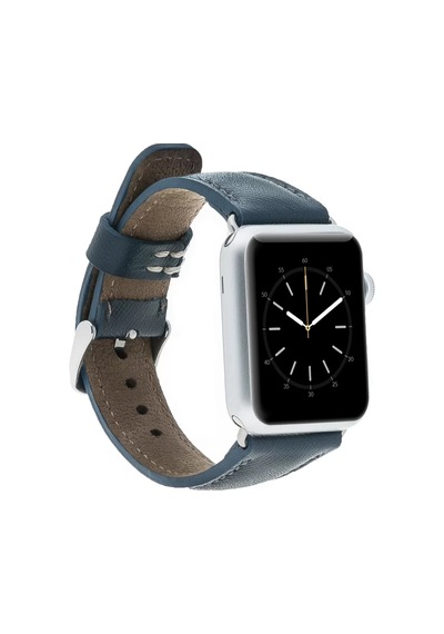 Apple Watch Uyumlu Deri Kordon 38-40-41mm Snb Lacivert Diğer