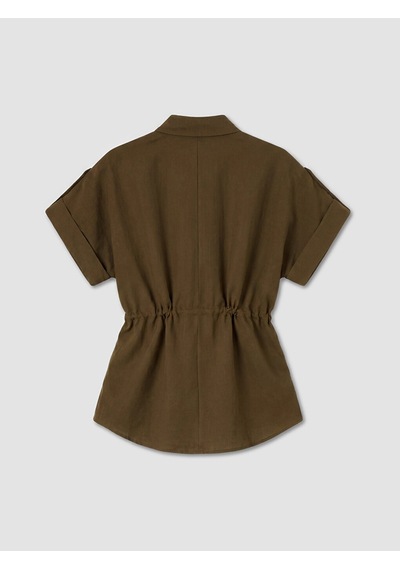 Lcw Everyday Yeşil Oversize Kadın Gömlek