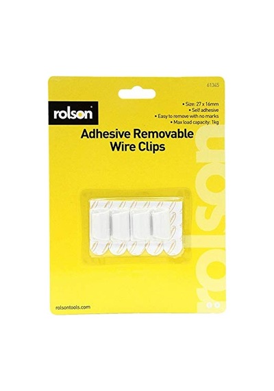 4pc Removable Adhesive Wire Clip 27x16mm Diğer