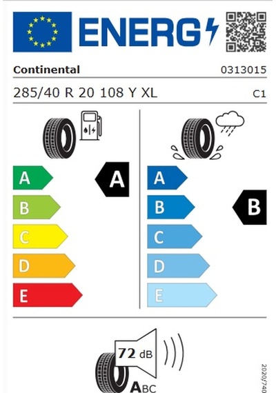 Continental 285/40R20 108Y XL Fr Ecocontact 6Q Yaz Lastiği 2025