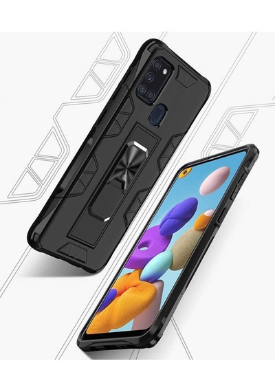 Samsung Uyumlu Galaxy A21S Kılıf Zore Volve Kapak-Kırmızı
