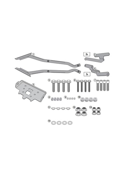 Gıvı 4116fz Kawasakı Z300 15-16 Arka Çanta Taşıyıcı Tek Renk