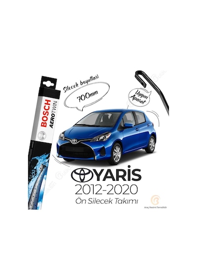Toyota Uyumlu Yaris Muz Silecek Takımı 2012-2020 Bosch Aerotwin