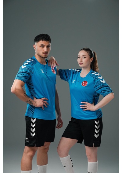 Hummel Milli Takım Line Kamp Tişört Turkuaz