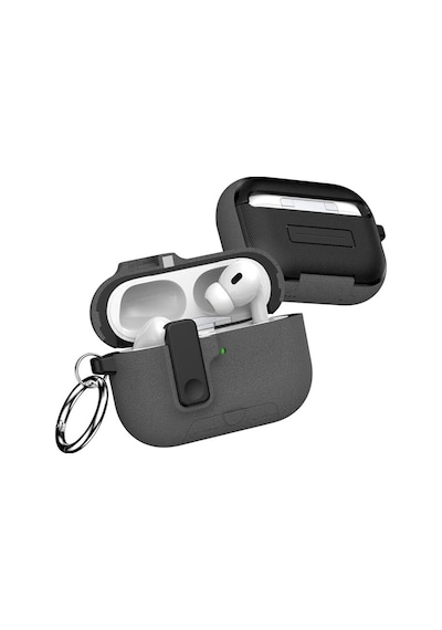 Ayrex Airpods Pro 3 İle Uyumlu Fabric Serisi Özel Kilitli Tasarım Ve Kumaş Yüzeyli Kılıf Darbelere Karşı Koruyuc
