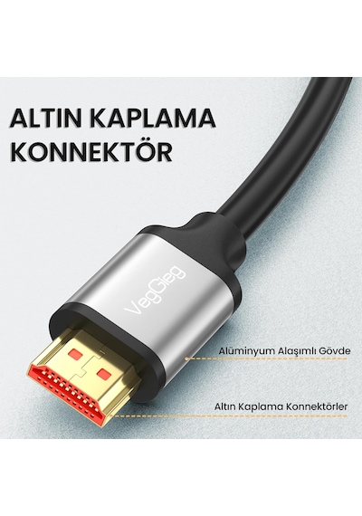 4k 60hz 18gbps Hdr Arc Hdcp Hdmı 2.0 Kablo 2 Metre