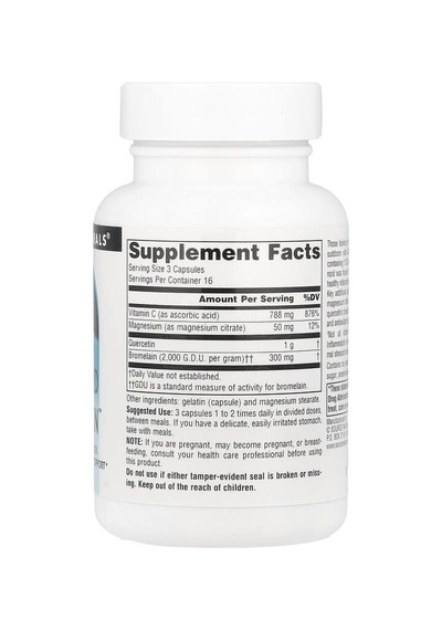 Source Naturals, Activated Quercetin , 50 Capsules Aromasız
