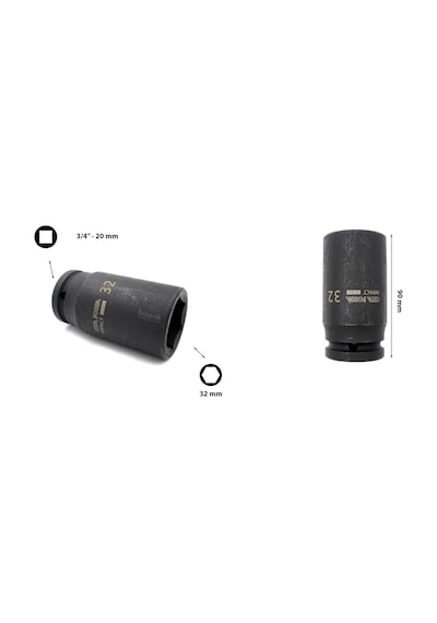 Ceta Form 32 mm Havalı Derin Lokma Anahtar C74-H32