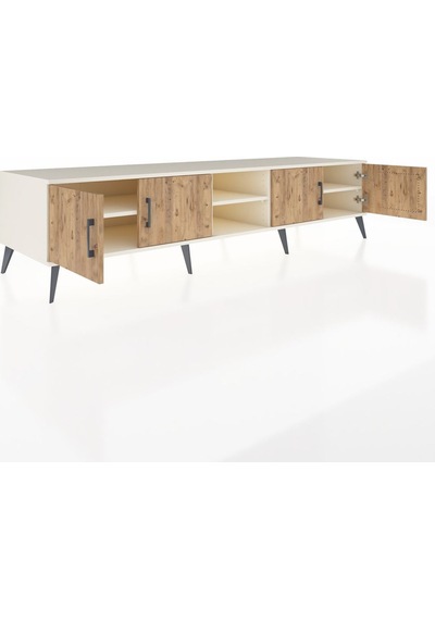 Kronos Tv Ünitesi 3 Raflı 4 Kapaklı 220x59x51 Aytaşı-çam/aytaşı Atlas Çam/aytası - Aytası