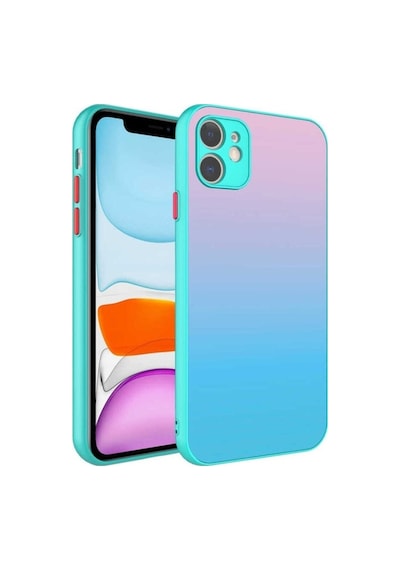 Apple Uyumlu iPhone 11 Kılıf Kamera Korumalı Renkli Temperli Zore X-cam Kapak NO11