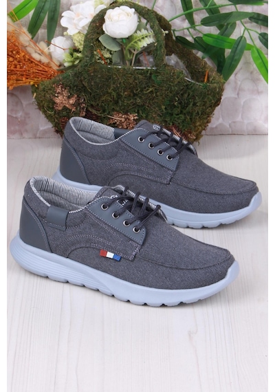 Fort Dks 020 Hafif Rahat Keten Sneaker Erkek Ayakkabı Füme