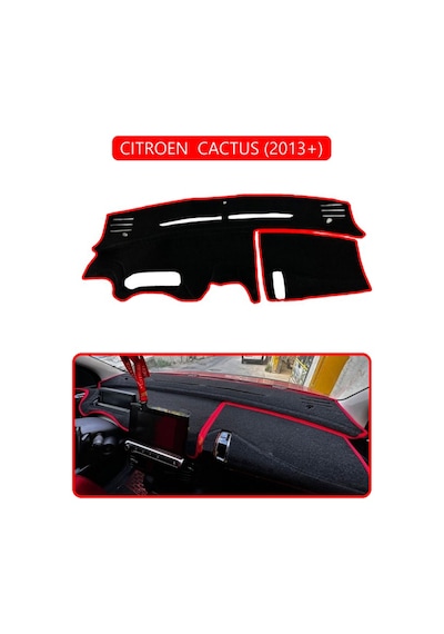 Cıtroen Cactus 2013+torpido Koruma Halısı Kırmızı Kenar