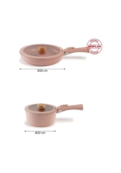 Neoflam Mıdas Pembe Tencere Ve Tava Setı 9+6 15 Parça