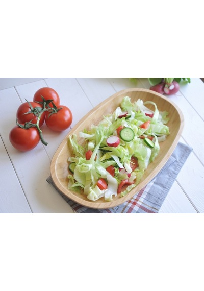 Bambum Caliente Bambu Servis Kayık Tabak 34 Cm.