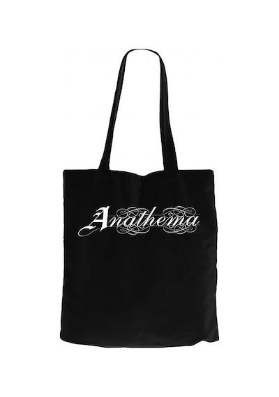 Anathema Logo Siyah Kanvas Bez Çanta Siyah