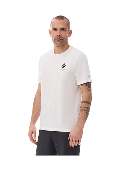 Columbia Cs0481 Csc M Stacked Gem Ss Erkek T-shirt-33123 Beyaz