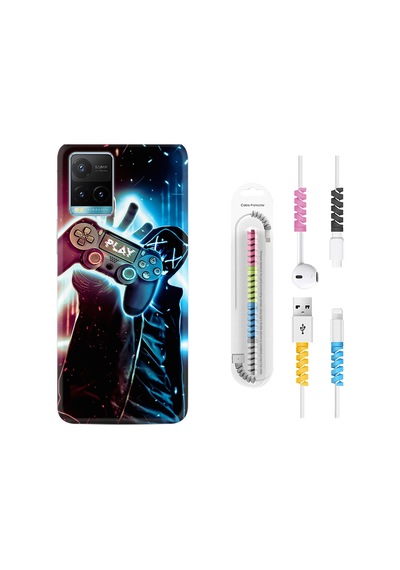 Vivo Y33S Kılıf Kablo Koruyuculu Play Me 1757