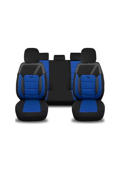 Minderland K1 - Dacia Duster İle Uyumlu Koltuk Kılıfı, Tam Takım/mavi