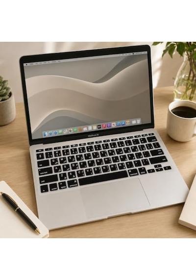 Macbook Air 11 İnç Klavye Koruyucu Arapça Baskılı Silikon, Us Enter Uyumlu A1370 A1465 2010 2015 Toz Ve Sıvı Koruma Siyah