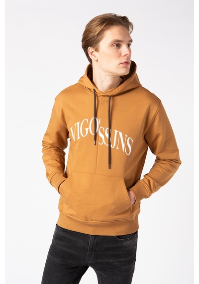 Vigoss Erkek Baskılı Sweatshırt 62047-30034 - Kahve Kahverengi