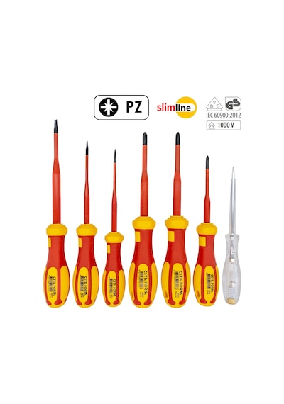 Ceta Form G99702S 7 Parça CPlus Slimline 1000V Tornavida Takımı DüzPz