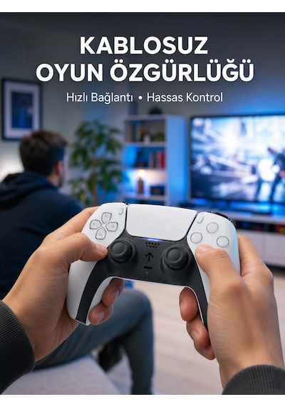 Ps5 Uyumlu Kablosuz Oyun Kolu Sessiz Tuşlar Ve Güçlü Performans Yeni Nesil - Lisinya