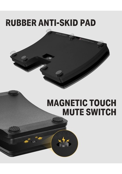 Donner Bluetooth Sayfa Çevirici Pedal Ipad, Tablet Ve Pc İle Uyumlu, Şarj Edilebilir Mikrofon Aksesuarları Siyah