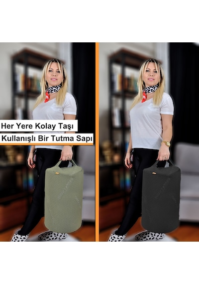 Beddo Bambu Serisi Masa Altı Ayaklık Yastık Haki Beddo Bambu Serisi Masa Altı Ayaklık Yastık Haki