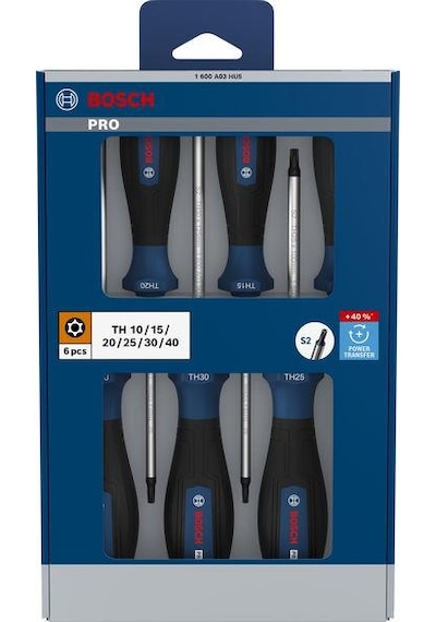 Bosch Pro Th 6'lı Delikli Torx Tornavida Seti 1600a03hu5